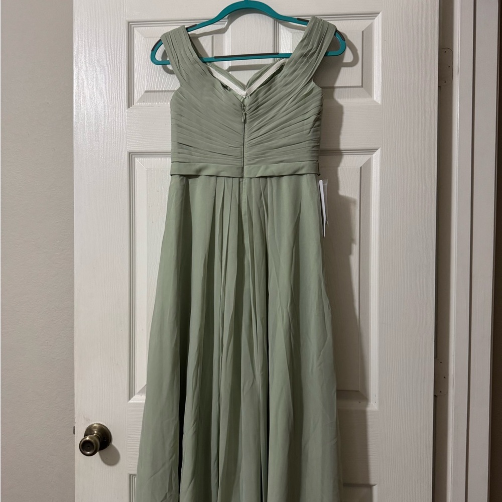 Azazie Green Sweetheart Maxi Gown for Wedding Guest - Picture 2 of 4